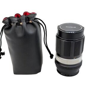 Konica Hexanon AR 135mm f3.5 Telephoto Prime Lens Japan 7343201 with Pouch